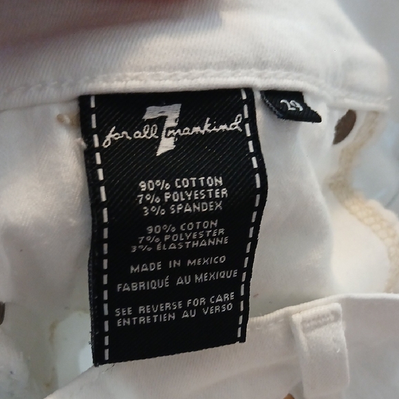 7 For All Mankind White Skinny Jeans - Picture 2 of 6